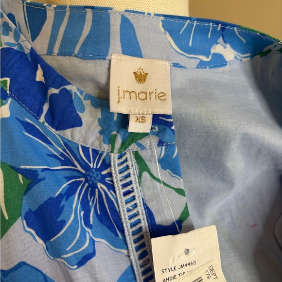 J. Marie NWT Andie Floral Print Belted Puff Sleeve Dress | Size XS - Picture 8 of 8